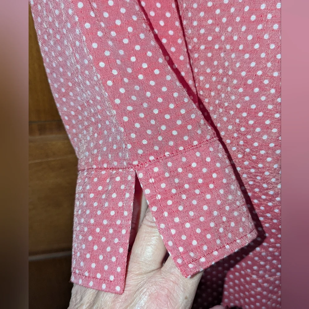 Fred David‎ Muted Red Polka Dot Blouse
